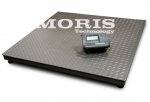 Floor scale with A12-E indicator, 0.6 t, 1,2x1,2 m