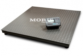 Floor scale with A12-E indicator, 2  t, 1,2x1,2 m