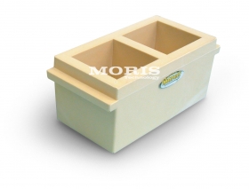 Plastic 2 Gang Cube Mould 100mm